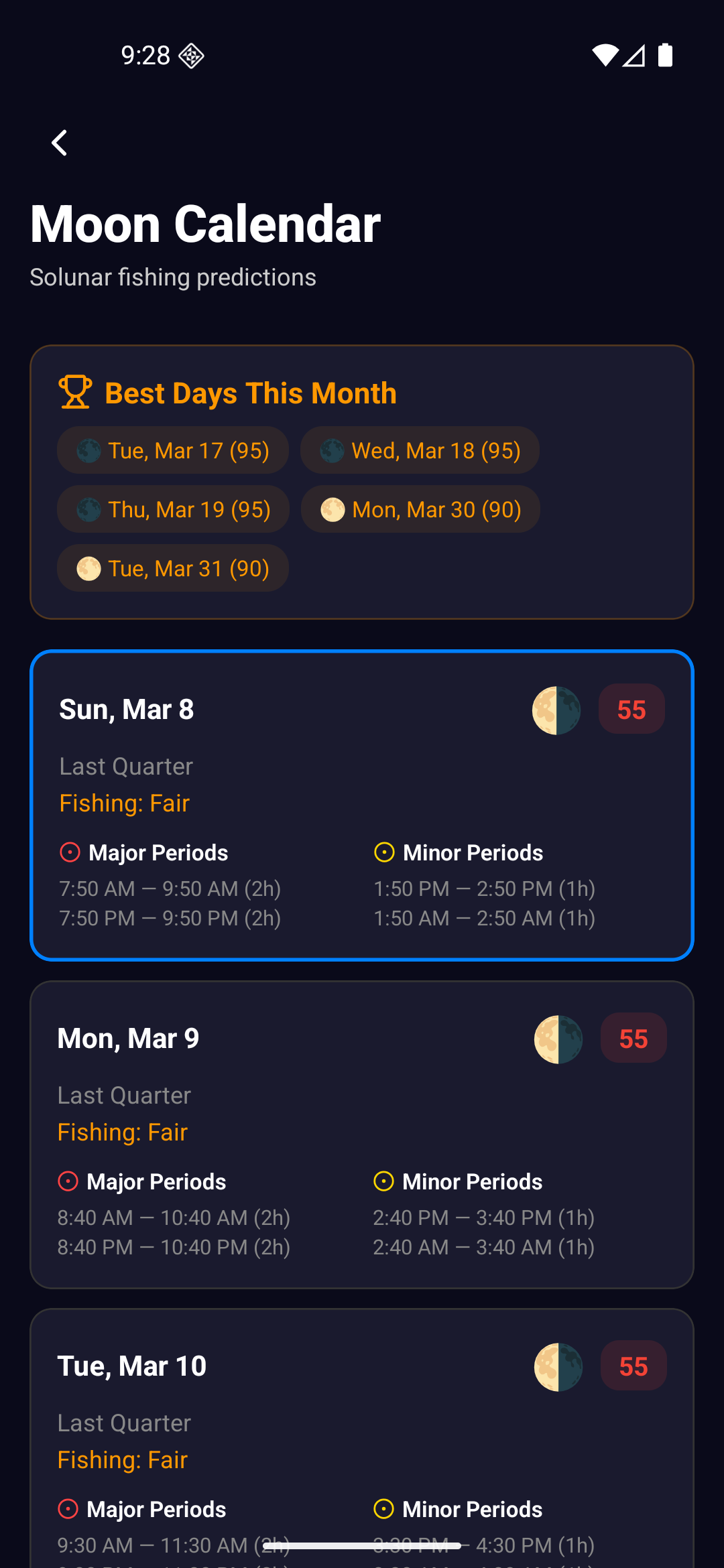 Moon Calendar